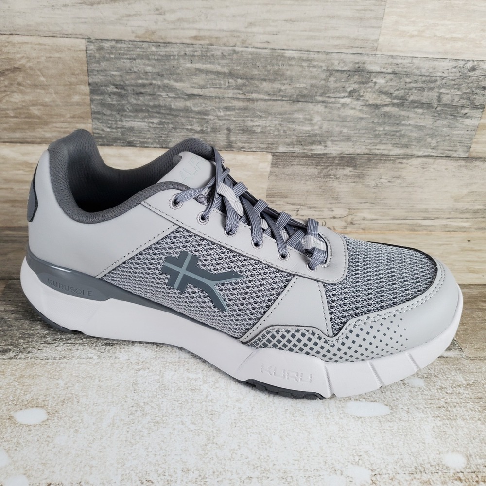 KURU Quantum 2.0 Mens Shoes Sz 10 M Running Storm Gray Mesh Lace Up Sneakers